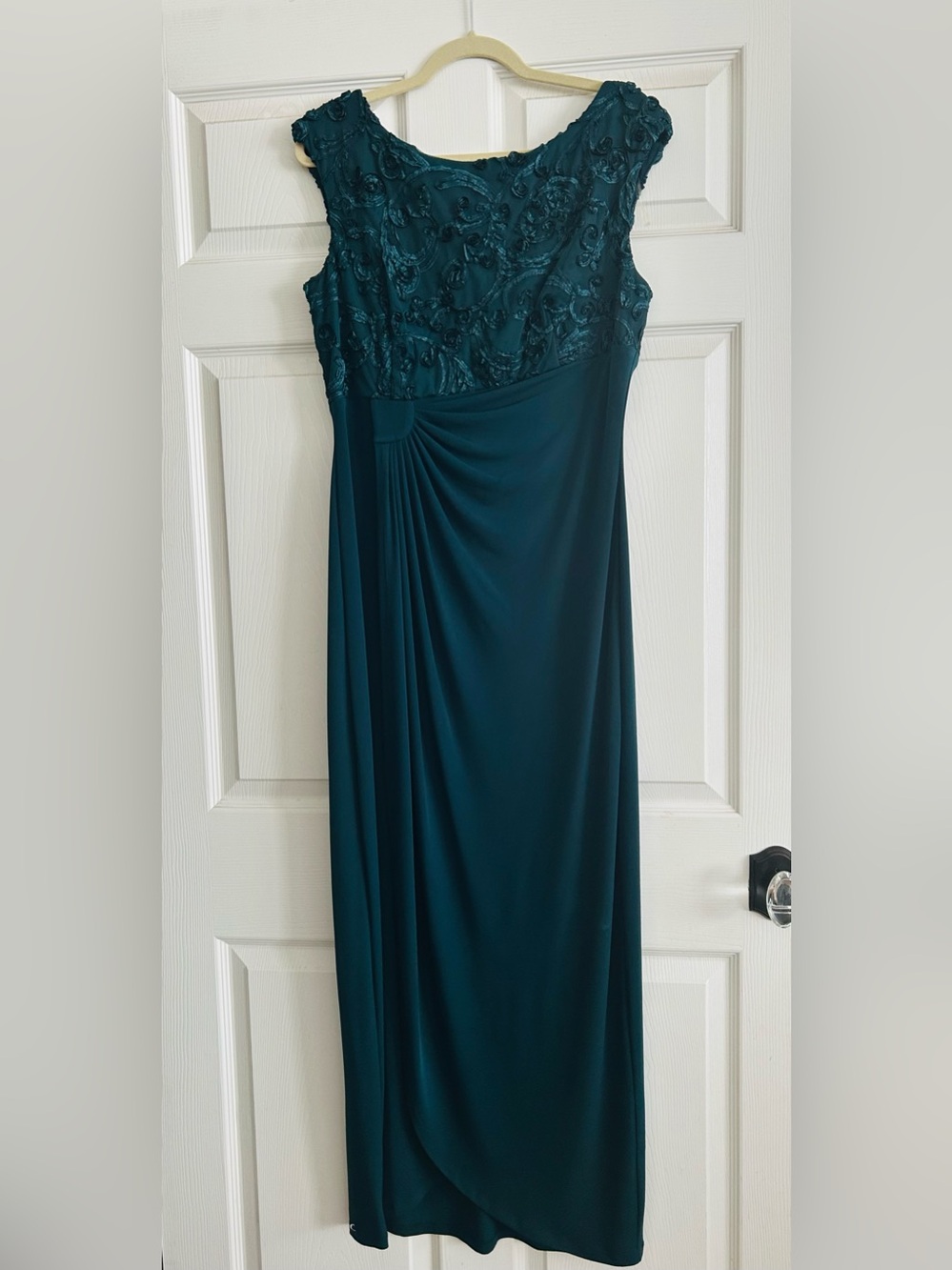 Connected Apparel Evening Dress with Embroidered Bodice